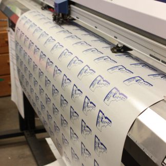 decals being printed