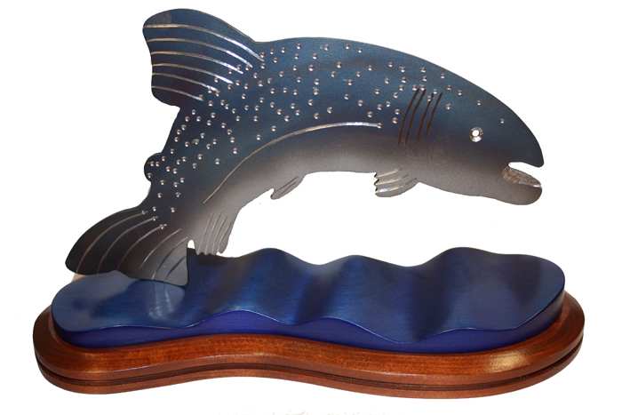 metal fish statue