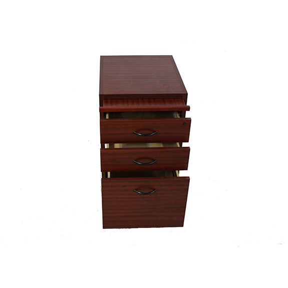 cherry set of drawers open
