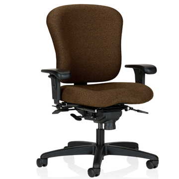 brown mid-back office chair