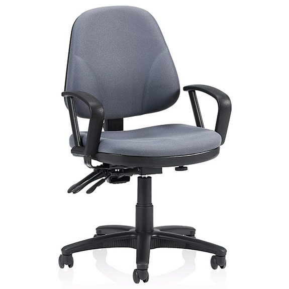 front view of office chair with arms