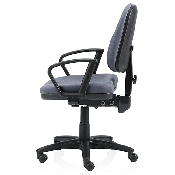 side view of office chair with arms